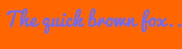 Image with Font Color 6B6BFF and Background Color FF6600